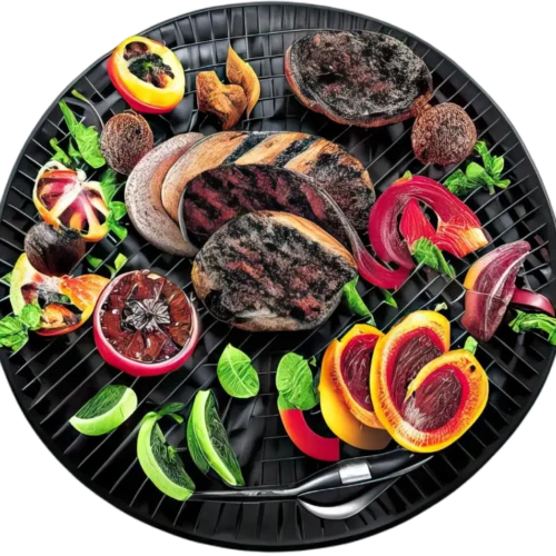 BBQ dish with vegetables