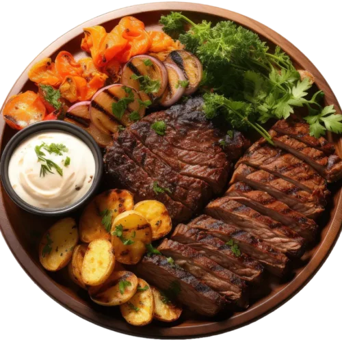 Grill steak-meal